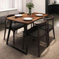 Industrial 1/5 pieces Dinette Set Solid Wood Dining Table with Chairs Clearhalo 'Dining Room Sets' 'Dining Tables & Seating' 'dining_room_set' 'furn' 'furn_dining_room_set' 'Furniture' 'furniture_dining_room_set' 'Kitchen & Dining Furniture' 'kitchen&dining_furn' 'kitchen' 4588142