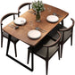 Industrial 1/5 pieces Dinette Set Solid Wood Dining Table with Chairs 5 Pieces: Table, 4 Chairs Clearhalo 'Dining Room Sets' 'Dining Tables & Seating' 'dining_room_set' 'furn' 'furn_dining_room_set' 'Furniture' 'furniture_dining_room_set' 'Kitchen & Dining Furniture' 'kitchen&dining_furn' 'kitchen' 4588144