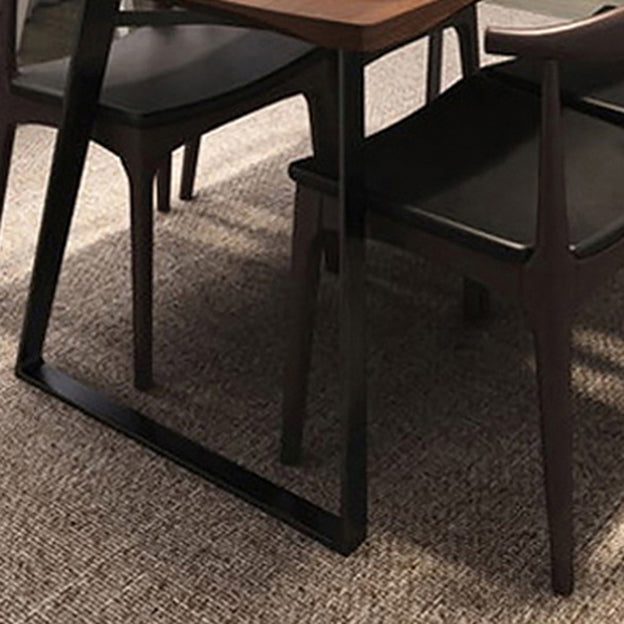 Industrial 1/5 pieces Dinette Set Solid Wood Dining Table with Chairs Clearhalo 'Dining Room Sets' 'Dining Tables & Seating' 'dining_room_set' 'furn' 'furn_dining_room_set' 'Furniture' 'furniture_dining_room_set' 'Kitchen & Dining Furniture' 'kitchen&dining_furn' 'kitchen' 4588147