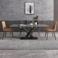 Designer Style 1/4/5/6/7 Pieces Dinette Set Rectangle Dining Table Set 5 Pieces: Table, 4 Chairs Clearhalo 'Dining Room Sets' 'Dining Tables & Seating' 'dining_room_set' 'furn' 'furn_dining_room_set' 'Furniture' 'furniture_dining_room_set' 'Kitchen & Dining Furniture' 'kitchen&dining_furn' 'kitchen' 4588157