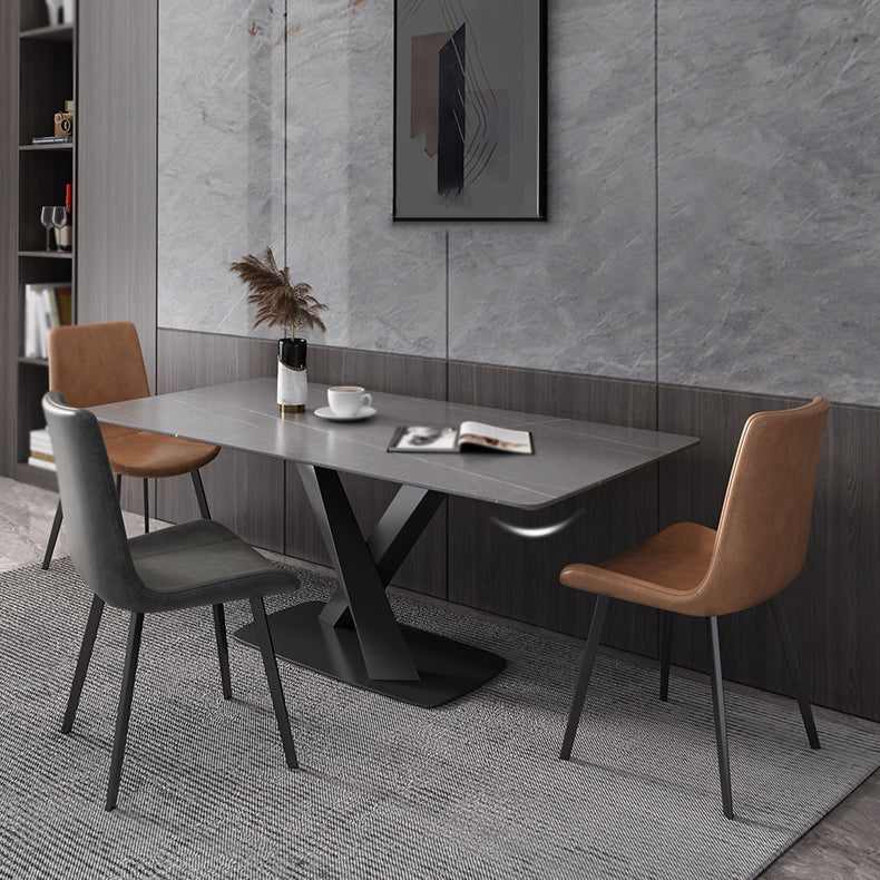 Designer Style 1/4/5/6/7 Pieces Dinette Set Rectangle Dining Table Set 4 Pieces: Table, 3 Chairs Clearhalo 'Dining Room Sets' 'Dining Tables & Seating' 'dining_room_set' 'furn' 'furn_dining_room_set' 'Furniture' 'furniture_dining_room_set' 'Kitchen & Dining Furniture' 'kitchen&dining_furn' 'kitchen' 4588159