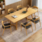 1/2/5/7 Pieces Wood Contemporary Dining Table Set Kitchen Dining Set with Wood Chairs 7 Pieces: Table, 6 Light Wood Chairs Clearhalo 'Dining Room Sets' 'Dining Tables & Seating' 'dining_room_set' 'furn' 'furn_dining_room_set' 'Furniture' 'furniture_dining_room_set' 'Kitchen & Dining Furniture' 'kitchen&dining_furn' 'kitchen' 4588179