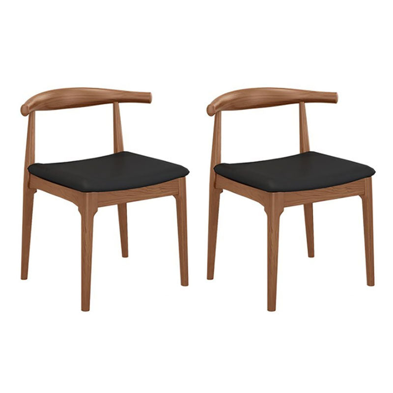 Rectangular 1/2/9 Pieces Dining Set Natural and Black Windsor Back Chair Set for Kitchen 2 Wood Chairs Clearhalo 'Dining Room Sets' 'Dining Tables & Seating' 'dining_room_set' 'furn' 'furn_dining_room_set' 'Furniture' 'furniture_dining_room_set' 'Kitchen & Dining Furniture' 'kitchen&dining_furn' 'kitchen' 4588212