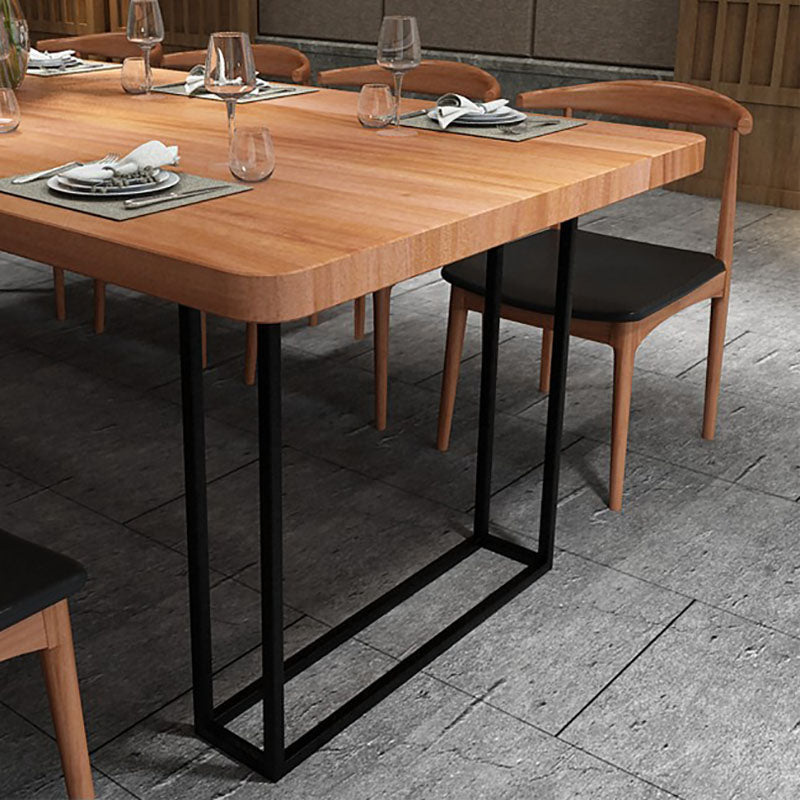 Rectangular 1/2/9 Pieces Dining Set Natural and Black Windsor Back Chair Set for Kitchen Clearhalo 'Dining Room Sets' 'Dining Tables & Seating' 'dining_room_set' 'furn' 'furn_dining_room_set' 'Furniture' 'furniture_dining_room_set' 'Kitchen & Dining Furniture' 'kitchen&dining_furn' 'kitchen' 4588217