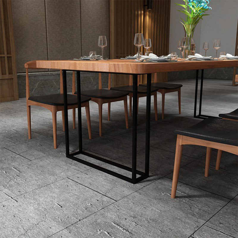 Rectangular 1/2/9 Pieces Dining Set Natural and Black Windsor Back Chair Set for Kitchen Clearhalo 'Dining Room Sets' 'Dining Tables & Seating' 'dining_room_set' 'furn' 'furn_dining_room_set' 'Furniture' 'furniture_dining_room_set' 'Kitchen & Dining Furniture' 'kitchen&dining_furn' 'kitchen' 4588219