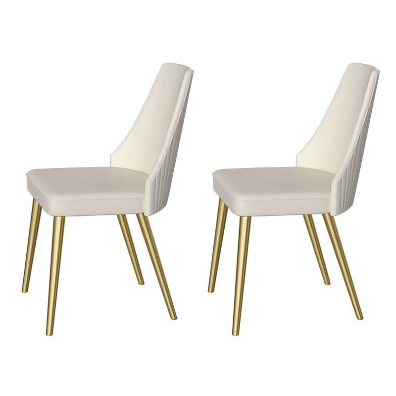 Acrylic Modern 1/2/4/5 Pieces Dining Room Set Rectangle Double Pedestal Table Set 2 White Chairs Clearhalo 'Dining Room Sets' 'Dining Tables & Seating' 'dining_room_set' 'furn' 'furn_dining_room_set' 'Furniture' 'furniture_dining_room_set' 'Kitchen & Dining Furniture' 'kitchen&dining_furn' 'kitchen' 4588233