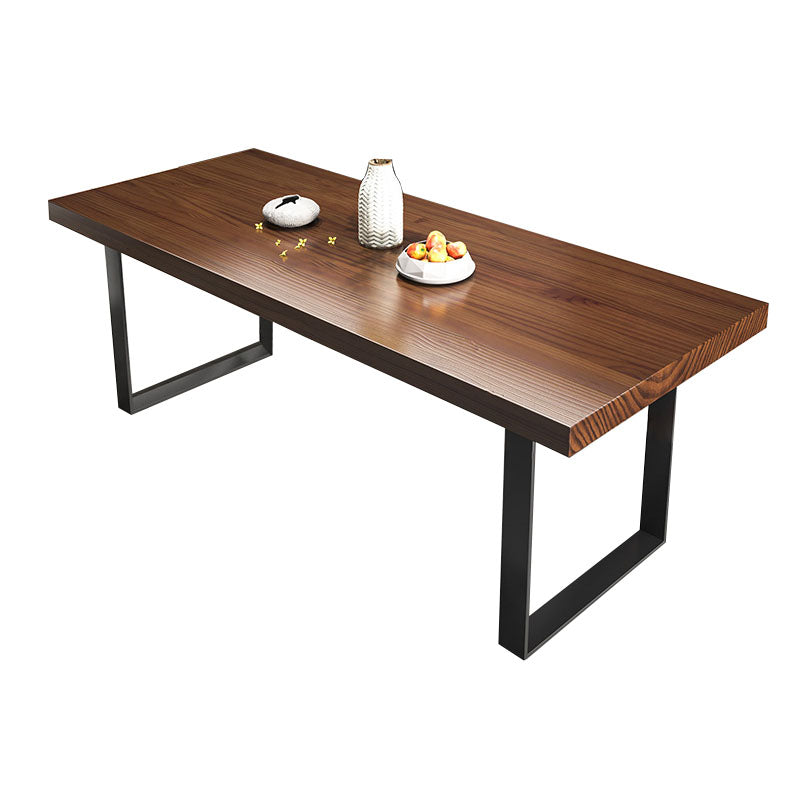 1/2/3/5/7 Pieces Brown Dining Room Set Industrial Style Solid Wood Furniture Brown 79"L x 31"W Clearhalo 'Dining Room Sets' 'Dining Tables & Seating' 'dining_room_set' 'furn' 'furn_dining_room_set' 'Furniture' 'furniture_dining_room_set' 'Kitchen & Dining Furniture' 'kitchen&dining_furn' 'kitchen' 4588253