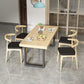 Industrial Solid Wood Dining Set 1/4/5 pieces Double Pedestal Table in Natural Clearhalo 'Dining Room Sets' 'Dining Tables & Seating' 'dining_room_set' 'furn' 'furn_dining_room_set' 'Furniture' 'furniture_dining_room_set' 'Kitchen & Dining Furniture' 'kitchen&dining_furn' 'kitchen' 4588271