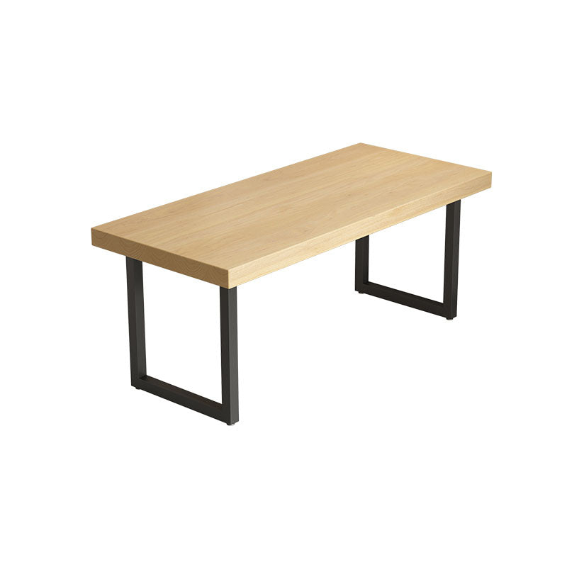 Industrial Solid Wood Dining Set 1/4/5 pieces Double Pedestal Table in Natural Clearhalo 'Dining Room Sets' 'Dining Tables & Seating' 'dining_room_set' 'furn' 'furn_dining_room_set' 'Furniture' 'furniture_dining_room_set' 'Kitchen & Dining Furniture' 'kitchen&dining_furn' 'kitchen' 4588273