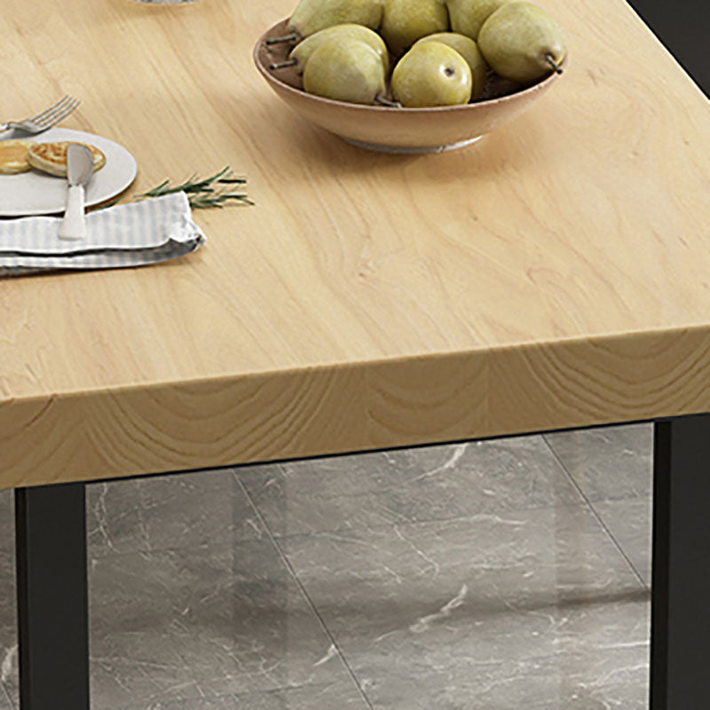 Industrial Solid Wood Dining Set 1/4/5 pieces Double Pedestal Table in Natural Clearhalo 'Dining Room Sets' 'Dining Tables & Seating' 'dining_room_set' 'furn' 'furn_dining_room_set' 'Furniture' 'furniture_dining_room_set' 'Kitchen & Dining Furniture' 'kitchen&dining_furn' 'kitchen' 4588276