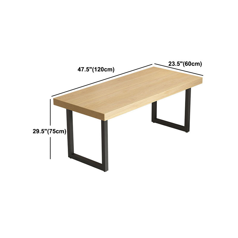 Industrial Solid Wood Dining Set 1/4/5 pieces Double Pedestal Table in Natural Clearhalo 'Dining Room Sets' 'Dining Tables & Seating' 'dining_room_set' 'furn' 'furn_dining_room_set' 'Furniture' 'furniture_dining_room_set' 'Kitchen & Dining Furniture' 'kitchen&dining_furn' 'kitchen' 4588281