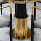 Glam 1/4/5 Pieces Dining Set Gold Base and Stone Top Table Kitchen Set for Dining Room Clearhalo 'Dining Room Sets' 'Dining Tables & Seating' 'dining_room_set' 'furn' 'furn_dining_room_set' 'Furniture' 'furniture_dining_room_set' 'Kitchen & Dining Furniture' 'kitchen&dining_furn' 'kitchen' 4588312