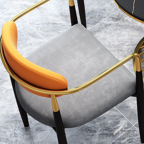 Glam 1/4/5 Pieces Dining Set Gold Base and Stone Top Table Kitchen Set for Dining Room Clearhalo 'Dining Room Sets' 'Dining Tables & Seating' 'dining_room_set' 'furn' 'furn_dining_room_set' 'Furniture' 'furniture_dining_room_set' 'Kitchen & Dining Furniture' 'kitchen&dining_furn' 'kitchen' 4588314