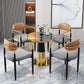 Glam 1/4/5 Pieces Dining Set Gold Base and Stone Top Table Kitchen Set for Dining Room Clearhalo 'Dining Room Sets' 'Dining Tables & Seating' 'dining_room_set' 'furn' 'furn_dining_room_set' 'Furniture' 'furniture_dining_room_set' 'Kitchen & Dining Furniture' 'kitchen&dining_furn' 'kitchen' 4588317