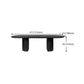 Oval Double Pedestal Modern Table Black Solid Wood Fixed Table Clearhalo ' dining_table' 'Dining Tables & Seating' 'Dining Tables' 'furn' 'furn_dining_table' 'Furniture' 'furniture_dining_table' 'Kitchen & Dining Furniture' 'kitchen&dining_furn' 'kitchen' 'kitchen_dining_table' 4588334