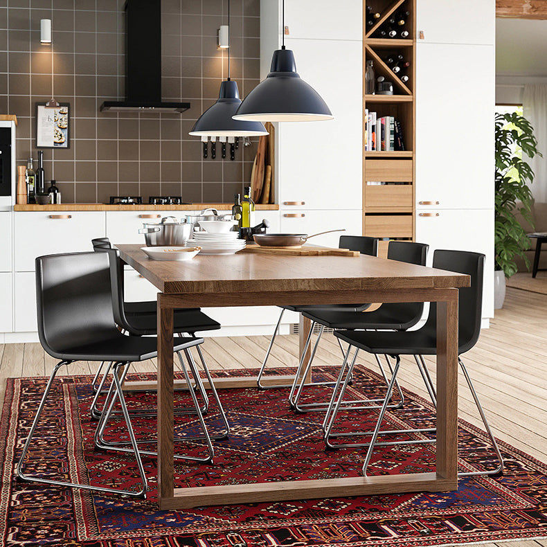 Wood Top Dining Table Rectangle Pine Wood Table with Sled Base 70.9"L x 31.5"W x 29.5"H Without Chairs Clearhalo ' dining_table' 'Dining Tables & Seating' 'Dining Tables' 'furn' 'furn_dining_table' 'Furniture' 'furniture_dining_table' 'Kitchen & Dining Furniture' 'kitchen&dining_furn' 'kitchen' 'kitchen_dining_table' 4588359