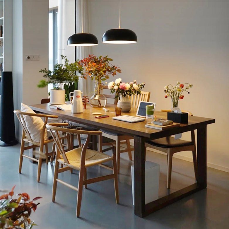 Wood Top Dining Table Rectangle Pine Wood Table with Sled Base Clearhalo ' dining_table' 'Dining Tables & Seating' 'Dining Tables' 'furn' 'furn_dining_table' 'Furniture' 'furniture_dining_table' 'Kitchen & Dining Furniture' 'kitchen&dining_furn' 'kitchen' 'kitchen_dining_table' 4588367