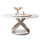 Round Furniture Luxury Style Stone Pedestal Dinner Table with Turntable White Without Chairs Clearhalo ' dining_table' 'Dining Tables & Seating' 'Dining Tables' 'furn' 'furn_dining_table' 'Furniture' 'furniture_dining_table' 'Kitchen & Dining Furniture' 'kitchen&dining_furn' 'kitchen' 'kitchen_dining_table' 4588396