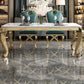 Rectangle Shape Luxury Style Dining Table Marble Fixed Table for Kitchen Clearhalo ' dining_table' 'Dining Tables & Seating' 'Dining Tables' 'furn' 'furn_dining_table' 'Furniture' 'furniture_dining_table' 'Kitchen & Dining Furniture' 'kitchen&dining_furn' 'kitchen' 'kitchen_dining_table' 4588424