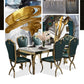 Rectangle Shape Luxury Style Dining Table Marble Fixed Table for Kitchen Clearhalo ' dining_table' 'Dining Tables & Seating' 'Dining Tables' 'furn' 'furn_dining_table' 'Furniture' 'furniture_dining_table' 'Kitchen & Dining Furniture' 'kitchen&dining_furn' 'kitchen' 'kitchen_dining_table' 4588426