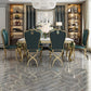 Rectangle Shape Luxury Style Dining Table Marble Fixed Table for Kitchen Clearhalo ' dining_table' 'Dining Tables & Seating' 'Dining Tables' 'furn' 'furn_dining_table' 'Furniture' 'furniture_dining_table' 'Kitchen & Dining Furniture' 'kitchen&dining_furn' 'kitchen' 'kitchen_dining_table' 4588429