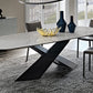 Sintered Stone Top Table for Restaurant Industrial Dining Table with Black Pedestal Base Clearhalo ' dining_table' 'Dining Tables & Seating' 'Dining Tables' 'furn' 'furn_dining_table' 'Furniture' 'furniture_dining_table' 'Kitchen & Dining Furniture' 'kitchen&dining_furn' 'kitchen' 'kitchen_dining_table' 4588441
