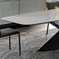 Sintered Stone Top Table for Restaurant Industrial Dining Table with Black Pedestal Base Clearhalo ' dining_table' 'Dining Tables & Seating' 'Dining Tables' 'furn' 'furn_dining_table' 'Furniture' 'furniture_dining_table' 'Kitchen & Dining Furniture' 'kitchen&dining_furn' 'kitchen' 'kitchen_dining_table' 4588442