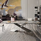 Sintered Stone Top Table for Restaurant Industrial Dining Table with Black Pedestal Base Clearhalo ' dining_table' 'Dining Tables & Seating' 'Dining Tables' 'furn' 'furn_dining_table' 'Furniture' 'furniture_dining_table' 'Kitchen & Dining Furniture' 'kitchen&dining_furn' 'kitchen' 'kitchen_dining_table' 4588444