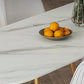 Metal Contemporary Free Form Table Sintered Stone Table with 3 Legs Clearhalo ' dining_table' 'Dining Tables & Seating' 'Dining Tables' 'furn' 'furn_dining_table' 'Furniture' 'furniture_dining_table' 'Kitchen & Dining Furniture' 'kitchen&dining_furn' 'kitchen' 'kitchen_dining_table' 4588453