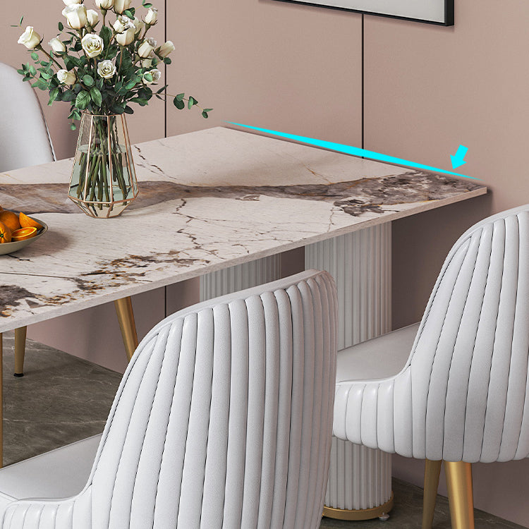 Metal Contemporary Free Form Table Sintered Stone Table with 3 Legs Clearhalo ' dining_table' 'Dining Tables & Seating' 'Dining Tables' 'furn' 'furn_dining_table' 'Furniture' 'furniture_dining_table' 'Kitchen & Dining Furniture' 'kitchen&dining_furn' 'kitchen' 'kitchen_dining_table' 4588454