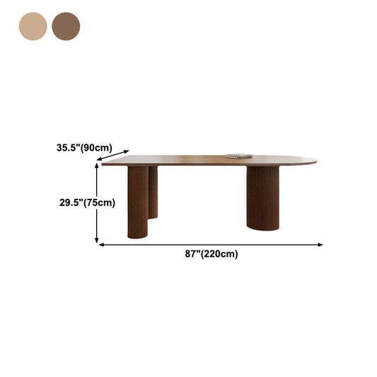 Solid Wood Top Dining Table Modern Pine Wood Table with 3 Legs Clearhalo ' dining_table' 'Dining Tables & Seating' 'Dining Tables' 'furn' 'furn_dining_table' 'Furniture' 'furniture_dining_table' 'Kitchen & Dining Furniture' 'kitchen&dining_furn' 'kitchen' 'kitchen_dining_table' 4588473