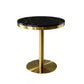 Metal Traditional Luxury Round Dining Table Marble Indoor Table with Pedestal Base Black-Gold Without Chairs Clearhalo ' dining_table' 'Dining Tables & Seating' 'Dining Tables' 'furn' 'furn_dining_table' 'Furniture' 'furniture_dining_table' 'Kitchen & Dining Furniture' 'kitchen&dining_furn' 'kitchen' 'kitchen_dining_table' 4588475