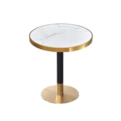 Metal Traditional Luxury Round Dining Table Marble Indoor Table with Pedestal Base White-Black Without Chairs Clearhalo ' dining_table' 'Dining Tables & Seating' 'Dining Tables' 'furn' 'furn_dining_table' 'Furniture' 'furniture_dining_table' 'Kitchen & Dining Furniture' 'kitchen&dining_furn' 'kitchen' 'kitchen_dining_table' 4588477