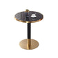 Metal Traditional Luxury Round Dining Table Marble Indoor Table with Pedestal Base Black 23.6"L x 23.6"W x 29.5"H Without Chairs Clearhalo ' dining_table' 'Dining Tables & Seating' 'Dining Tables' 'furn' 'furn_dining_table' 'Furniture' 'furniture_dining_table' 'Kitchen & Dining Furniture' 'kitchen&dining_furn' 'kitchen' 'kitchen_dining_table' 4588478
