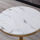 Metal Traditional Luxury Round Dining Table Marble Indoor Table with Pedestal Base Clearhalo ' dining_table' 'Dining Tables & Seating' 'Dining Tables' 'furn' 'furn_dining_table' 'Furniture' 'furniture_dining_table' 'Kitchen & Dining Furniture' 'kitchen&dining_furn' 'kitchen' 'kitchen_dining_table' 4588482