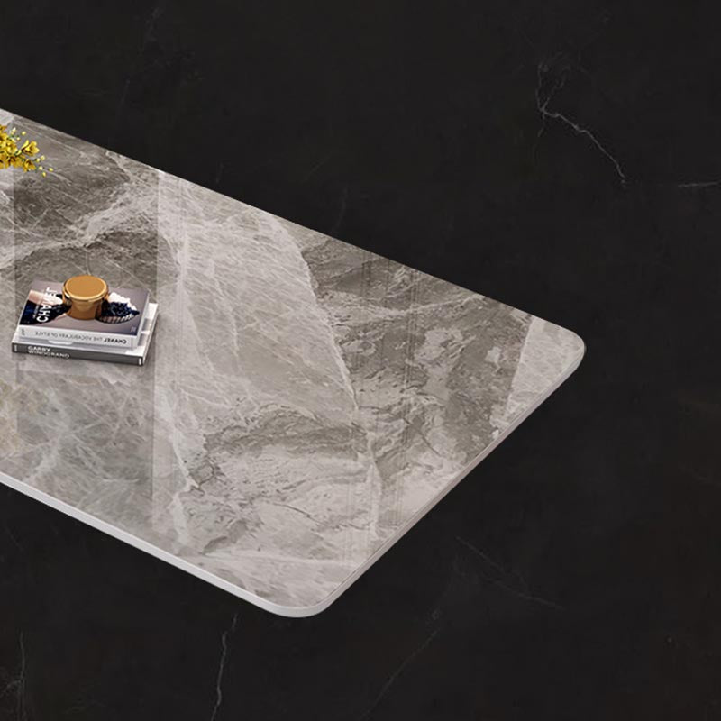 Industrial Sintered Stone Table Rectangle Dining Table with Pedestal Base for Restaurant Clearhalo ' dining_table' 'Dining Tables & Seating' 'Dining Tables' 'furn' 'furn_dining_table' 'Furniture' 'furniture_dining_table' 'Kitchen & Dining Furniture' 'kitchen&dining_furn' 'kitchen' 'kitchen_dining_table' 4588514