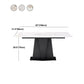 Industrial Sintered Stone Table Rectangle Dining Table with Pedestal Base for Restaurant Clearhalo ' dining_table' 'Dining Tables & Seating' 'Dining Tables' 'furn' 'furn_dining_table' 'Furniture' 'furniture_dining_table' 'Kitchen & Dining Furniture' 'kitchen&dining_furn' 'kitchen' 'kitchen_dining_table' 4588518