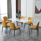Sintered Stone Dining Table Modern Rectangle Dining Table with Acrylic Base for Home Use White 70.9"L x 35.4"W x 29.5"H Without Chairs Clearhalo ' dining_table' 'Dining Tables & Seating' 'Dining Tables' 'furn' 'furn_dining_table' 'Furniture' 'furniture_dining_table' 'Kitchen & Dining Furniture' 'kitchen&dining_furn' 'kitchen' 'kitchen_dining_table' 4588521