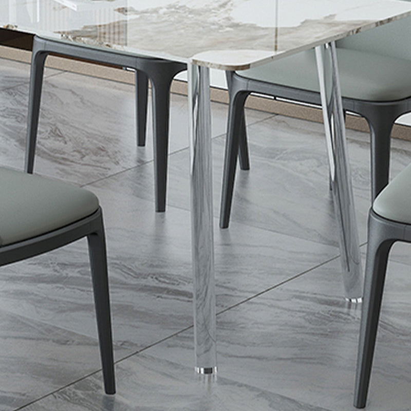 Sintered Stone Dining Table Modern Rectangle Dining Table with Acrylic Base for Home Use Clearhalo ' dining_table' 'Dining Tables & Seating' 'Dining Tables' 'furn' 'furn_dining_table' 'Furniture' 'furniture_dining_table' 'Kitchen & Dining Furniture' 'kitchen&dining_furn' 'kitchen' 'kitchen_dining_table' 4588526