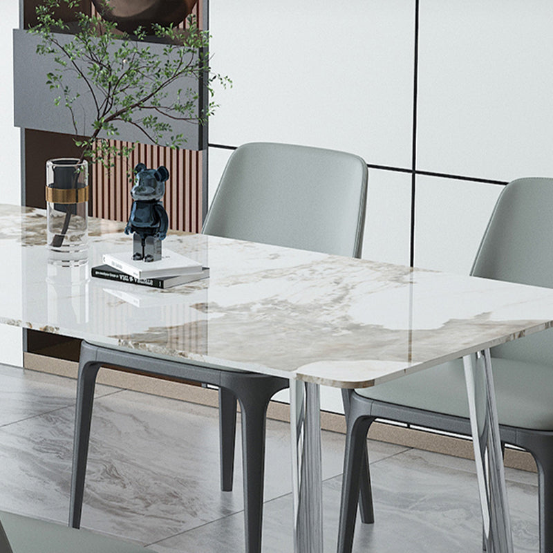 Sintered Stone Dining Table Modern Rectangle Dining Table with Acrylic Base for Home Use Clearhalo ' dining_table' 'Dining Tables & Seating' 'Dining Tables' 'furn' 'furn_dining_table' 'Furniture' 'furniture_dining_table' 'Kitchen & Dining Furniture' 'kitchen&dining_furn' 'kitchen' 'kitchen_dining_table' 4588527