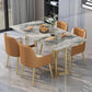 Traditional Luxury Stone Furniture Rectangle Double Pedestal Dining Table Clearhalo ' dining_table' 'Dining Tables & Seating' 'Dining Tables' 'furn' 'furn_dining_table' 'Furniture' 'furniture_dining_table' 'Kitchen & Dining Furniture' 'kitchen&dining_furn' 'kitchen' 'kitchen_dining_table' 4588547