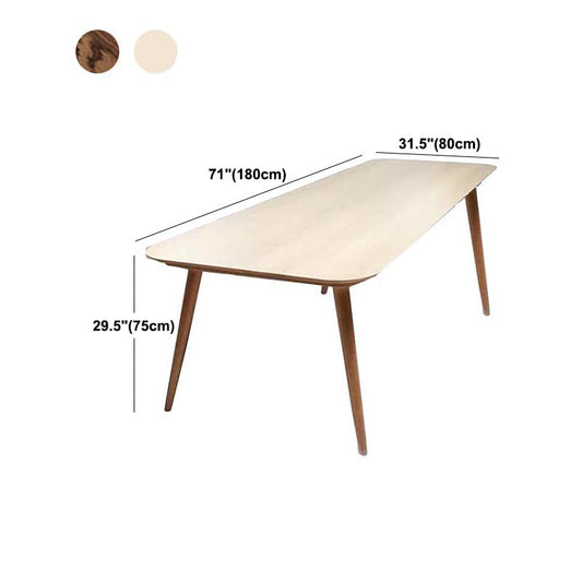 Rectangle Shape Simplicity Dining Table Solid Wood Fixed Table for Home Clearhalo ' dining_table' 'Dining Tables & Seating' 'Dining Tables' 'furn' 'furn_dining_table' 'Furniture' 'furniture_dining_table' 'Kitchen & Dining Furniture' 'kitchen&dining_furn' 'kitchen' 'kitchen_dining_table' 4588575