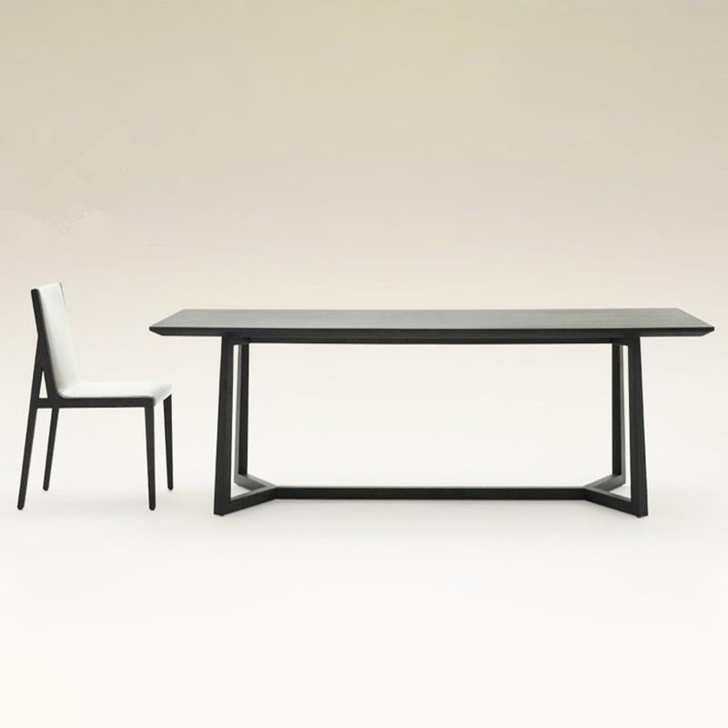 Rectangle Industrial Dining Table Solid Wood Fixed Table with Trestle Base Clearhalo ' dining_table' 'Dining Tables & Seating' 'Dining Tables' 'furn' 'furn_dining_table' 'Furniture' 'furniture_dining_table' 'Kitchen & Dining Furniture' 'kitchen&dining_furn' 'kitchen' 'kitchen_dining_table' 4588605