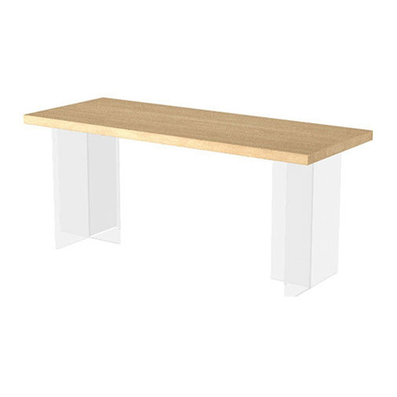 Solid Wood Dining Table Modern Rectangle Dining Table with Acrylic Base Natural Without Chairs Clearhalo ' dining_table' 'Dining Tables & Seating' 'Dining Tables' 'furn' 'furn_dining_table' 'Furniture' 'furniture_dining_table' 'Kitchen & Dining Furniture' 'kitchen&dining_furn' 'kitchen' 'kitchen_dining_table' 4588632