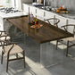 Solid Wood Dining Table Modern Rectangle Dining Table with Acrylic Base Clearhalo ' dining_table' 'Dining Tables & Seating' 'Dining Tables' 'furn' 'furn_dining_table' 'Furniture' 'furniture_dining_table' 'Kitchen & Dining Furniture' 'kitchen&dining_furn' 'kitchen' 'kitchen_dining_table' 4588637