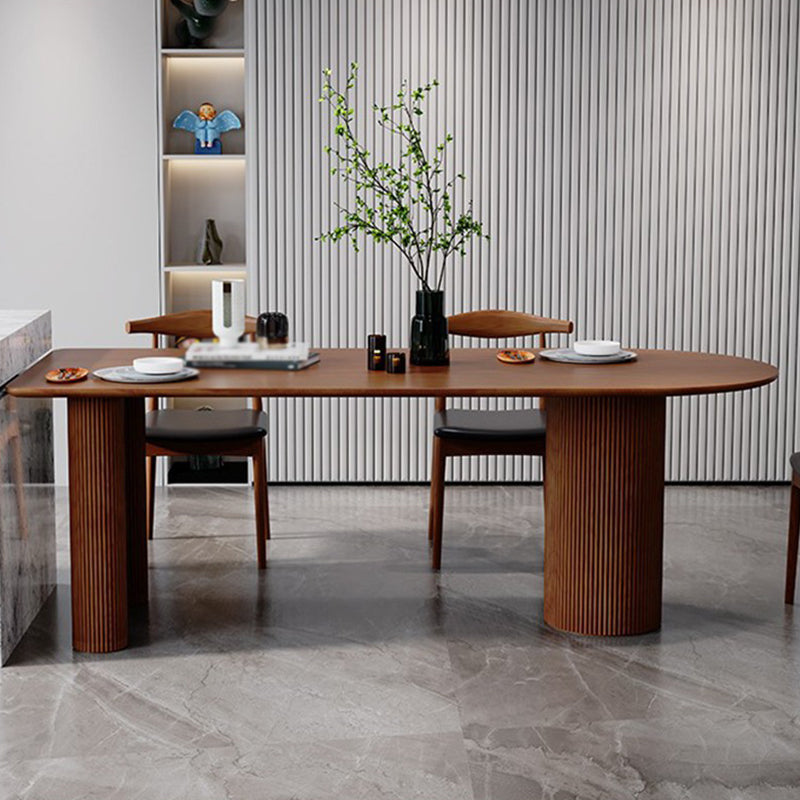 Contemporary Solid Wood Free Form Dining Table Pine Wood Top Dining Table with 3 Legs Brown Without Chairs Clearhalo ' dining_table' 'Dining Tables & Seating' 'Dining Tables' 'furn' 'furn_dining_table' 'Furniture' 'furniture_dining_table' 'Kitchen & Dining Furniture' 'kitchen&dining_furn' 'kitchen' 'kitchen_dining_table' 4588645