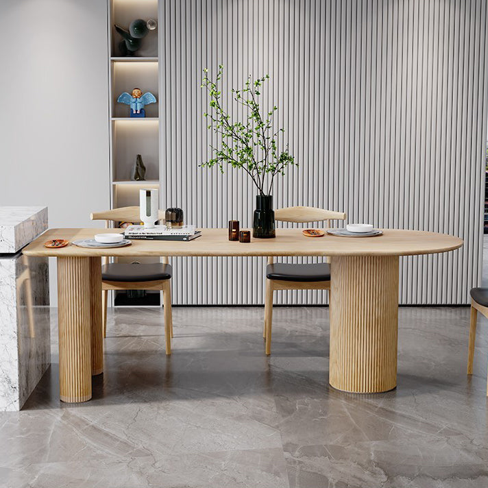 Contemporary Solid Wood Free Form Dining Table Pine Wood Top Dining Table with 3 Legs Clearhalo ' dining_table' 'Dining Tables & Seating' 'Dining Tables' 'furn' 'furn_dining_table' 'Furniture' 'furniture_dining_table' 'Kitchen & Dining Furniture' 'kitchen&dining_furn' 'kitchen' 'kitchen_dining_table' 4588653