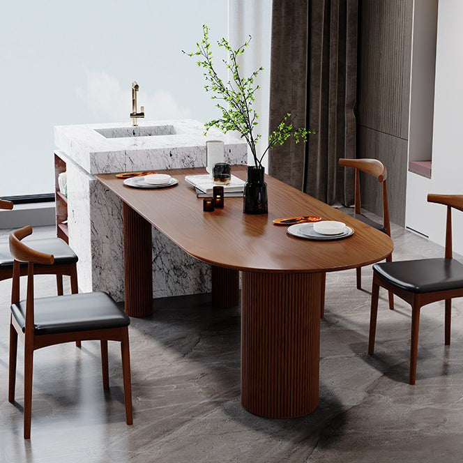 Contemporary Solid Wood Free Form Dining Table Pine Wood Top Dining Table with 3 Legs Clearhalo ' dining_table' 'Dining Tables & Seating' 'Dining Tables' 'furn' 'furn_dining_table' 'Furniture' 'furniture_dining_table' 'Kitchen & Dining Furniture' 'kitchen&dining_furn' 'kitchen' 'kitchen_dining_table' 4588654