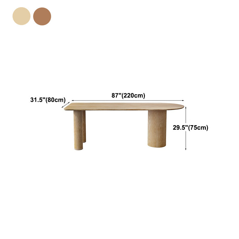 Contemporary Solid Wood Free Form Dining Table Pine Wood Top Dining Table with 3 Legs Clearhalo ' dining_table' 'Dining Tables & Seating' 'Dining Tables' 'furn' 'furn_dining_table' 'Furniture' 'furniture_dining_table' 'Kitchen & Dining Furniture' 'kitchen&dining_furn' 'kitchen' 'kitchen_dining_table' 4588661