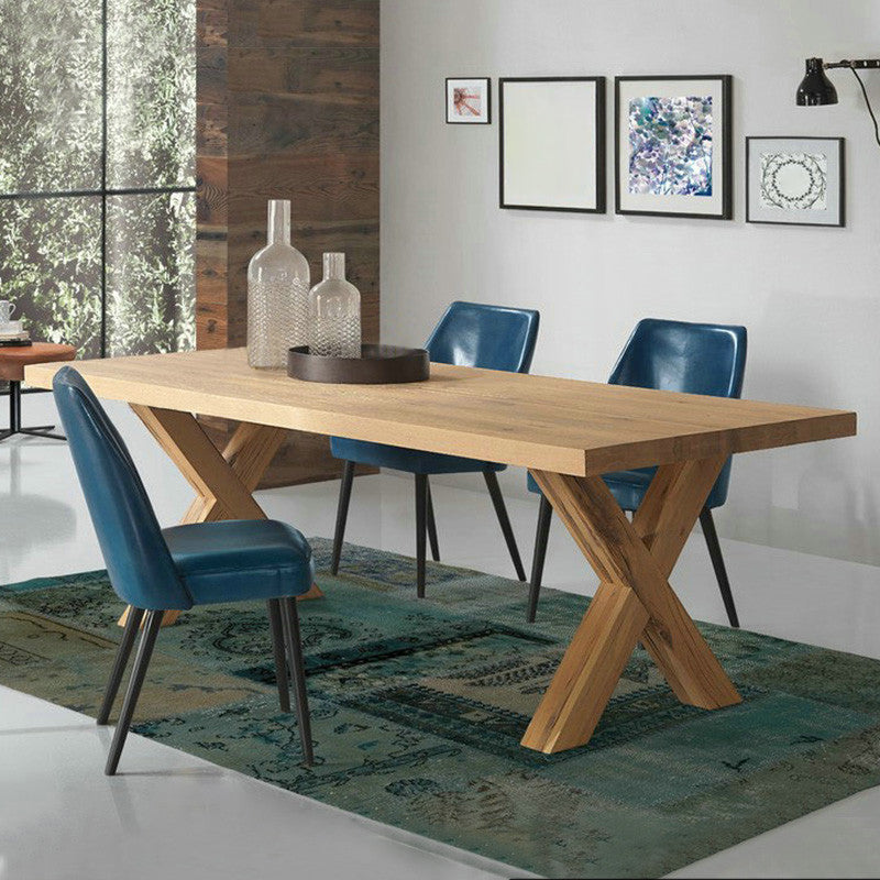 Pine Wood Table Industrial Rectangle Dining Table with Double Pedestal for Restaurant Natural 70.9"L x 31.5"W x 29.5"H Without Chairs Clearhalo ' dining_table' 'Dining Tables & Seating' 'Dining Tables' 'furn' 'furn_dining_table' 'Furniture' 'furniture_dining_table' 'Kitchen & Dining Furniture' 'kitchen&dining_furn' 'kitchen' 'kitchen_dining_table' 4588663